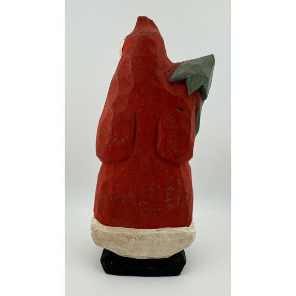 Vintage Handcrafted Wooden Santa Claus Figurine, Traditional Holiday Decor - Picture 3 of 5